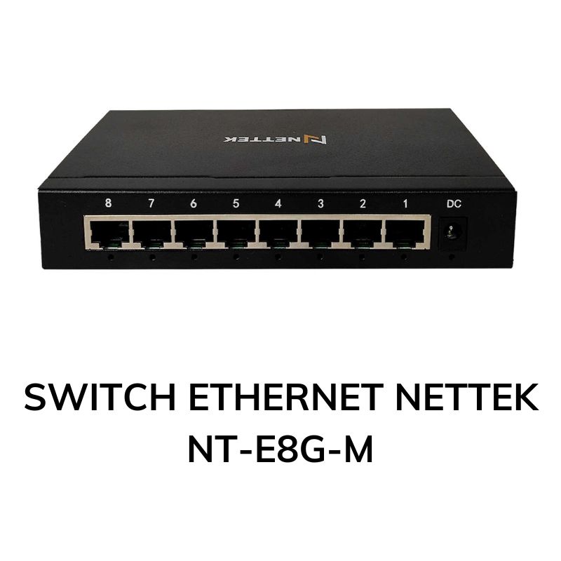 SWITCH ETHERNET NETTEK NT-E8G-M