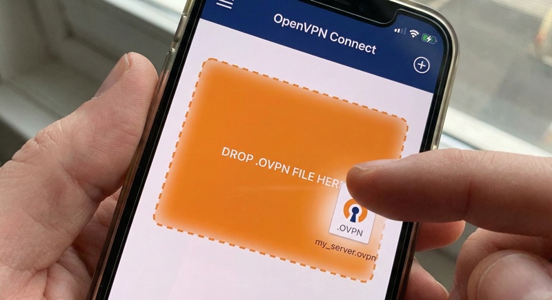 Huong dan import file cau hinh ovpn vao phan mem OpenVPN Connect