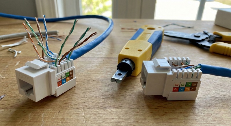 So sánh nhân mạng trước và sau khi được nhấn dây bằng tool chuyên dụng